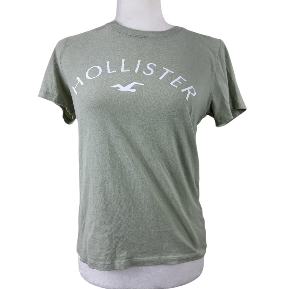 Hollister Green graphic Classic logo t-shirt size S